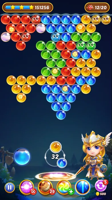 ภาพหน้าจอของ Bubble Viking Pop