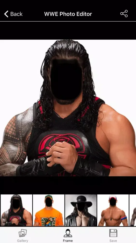 Capturas de pantalla de WWE : PHOTO EDITOR