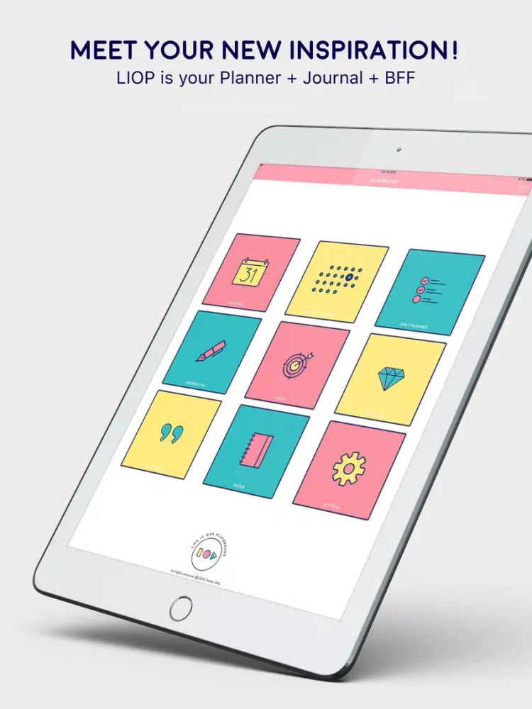 Ảnh chụp màn hình của LIOP - Your Planner, Journal, Notes and BFF iPad 