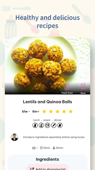 Screenshot di Little Foodie: Start Solids