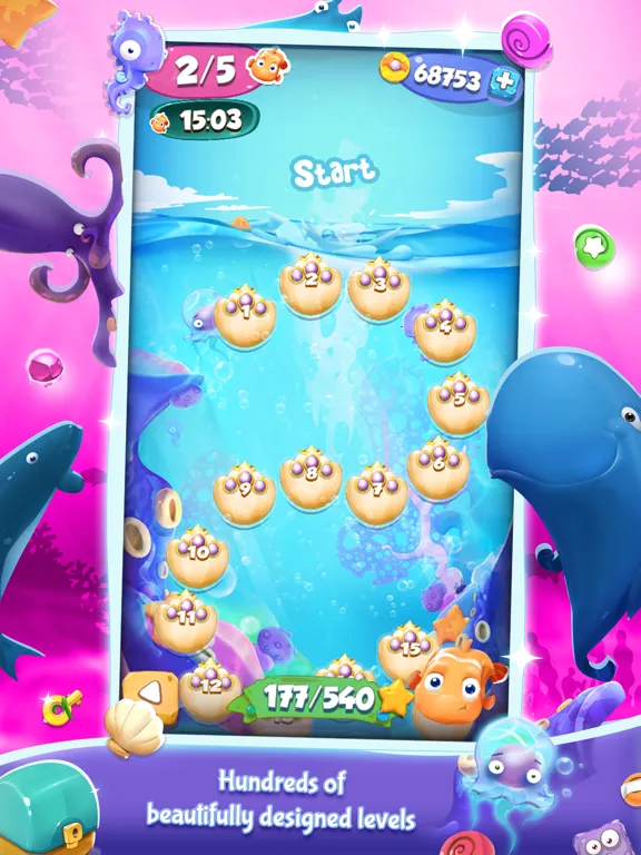 Fish Ocean Match 3 Games: Adventure Matching Mania iPad  Ekran Görüntüleri