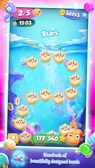 Fish Ocean Match 3 Games: Adventure Matching Mania Ekran Görüntüleri