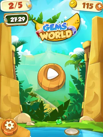 Tangkapan skrin Gems World Match 3 Puzzle - Jewel Adventure Games iPad 