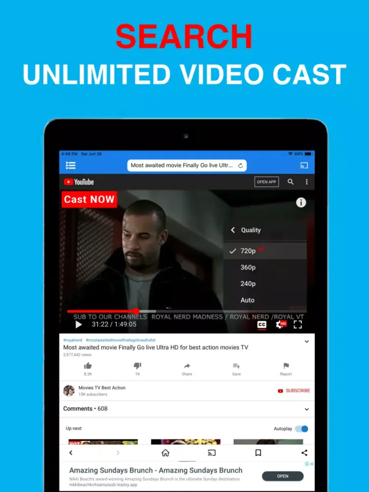 iCast: TV Cast for Chromecast iPad  স্ক্রিনশট