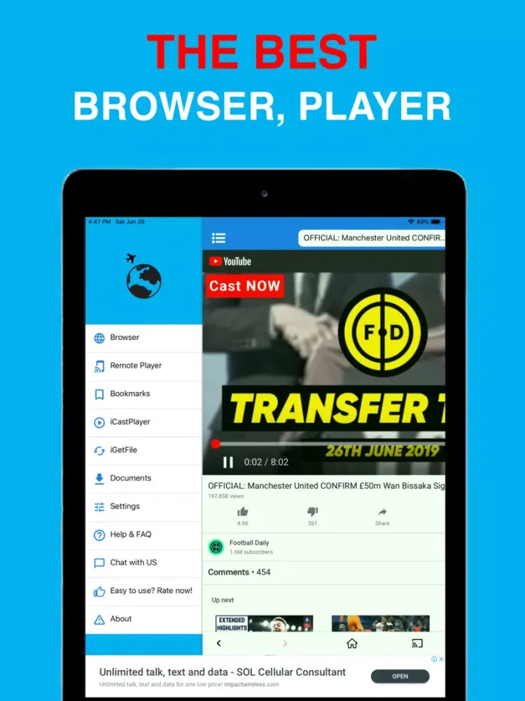 iCast: TV Cast for Chromecast iPad  স্ক্রিনশট