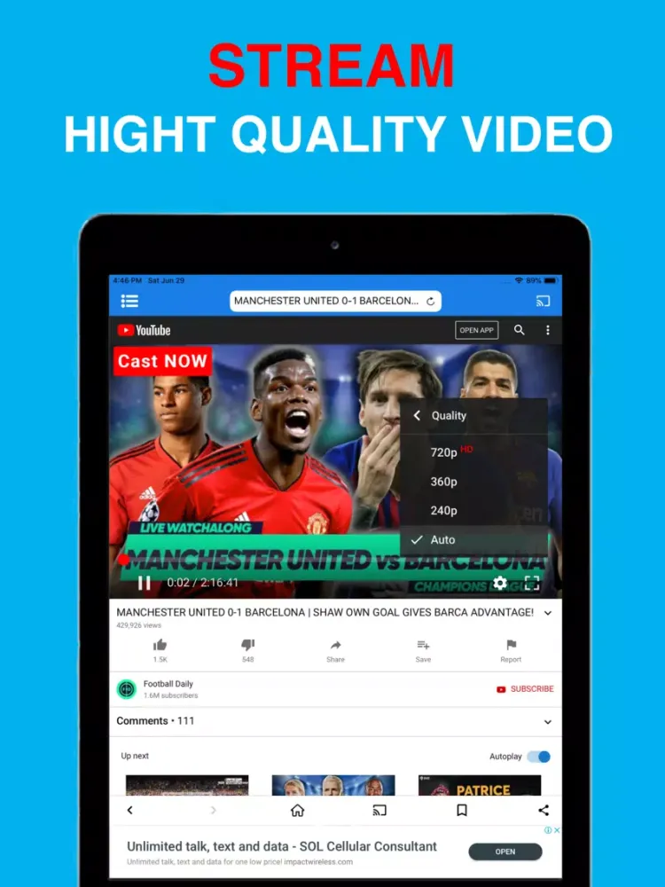 iCast: TV Cast for Chromecast iPad  স্ক্রিনশট