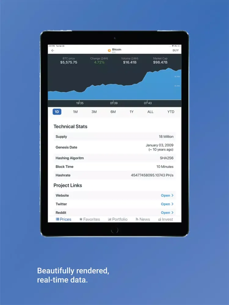 Скриншоты Coins Live: Crypto Market Cap iPad 