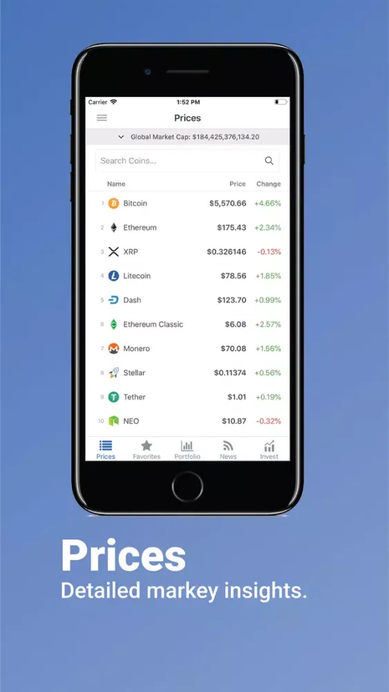 Скриншоты Coins Live: Crypto Market Cap