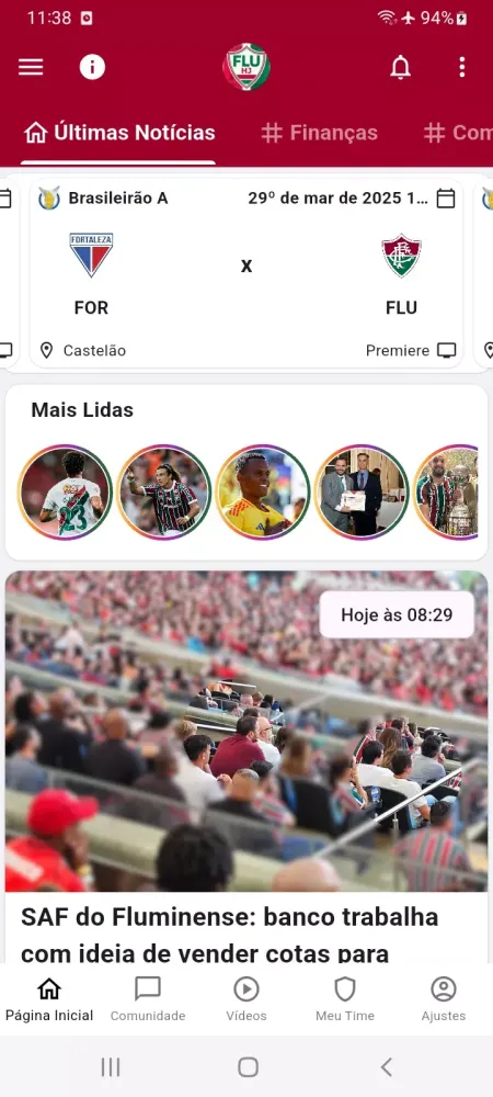 Screenshot di FluHoje