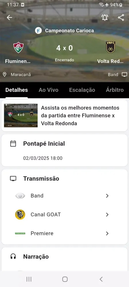 Screenshot di FluHoje