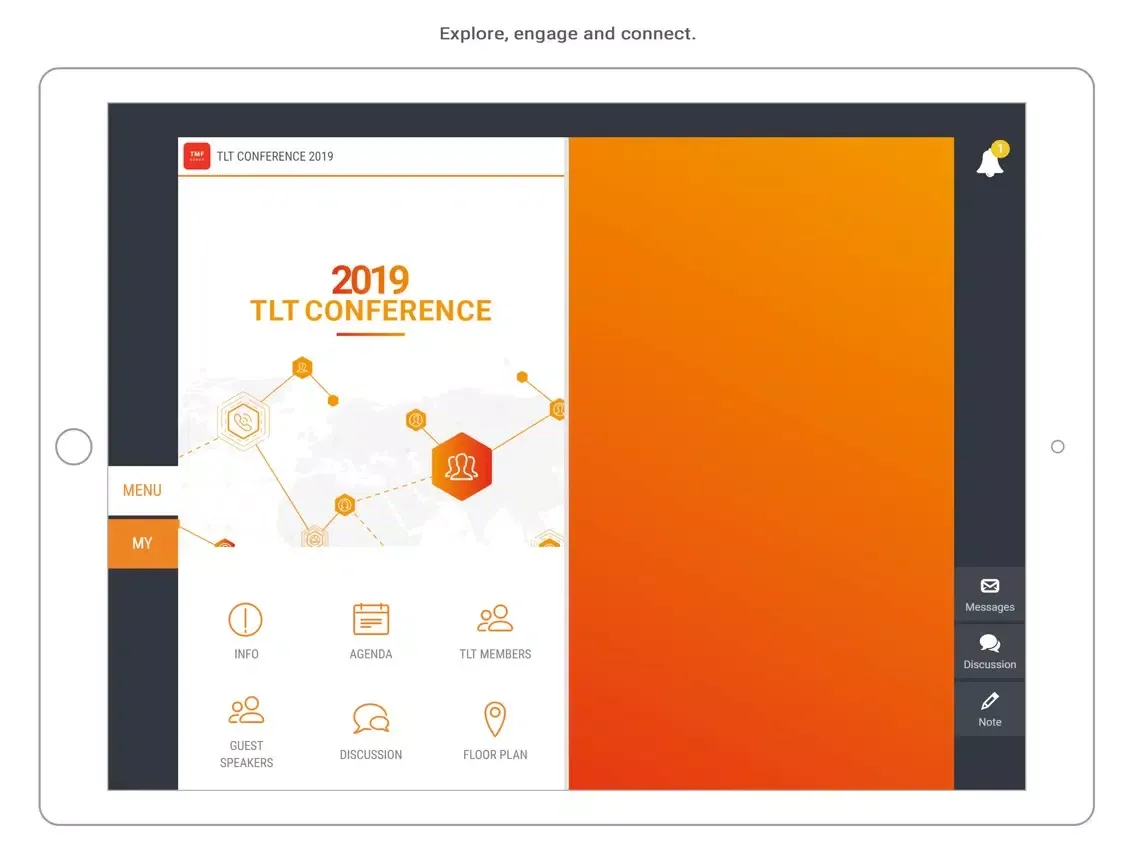 Screenshot di TLT Conference 2019 iPad 