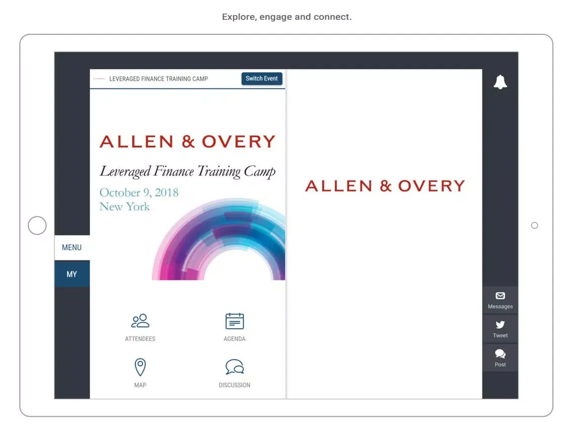 Captures d'écran de Allen & Overy Events iPad 