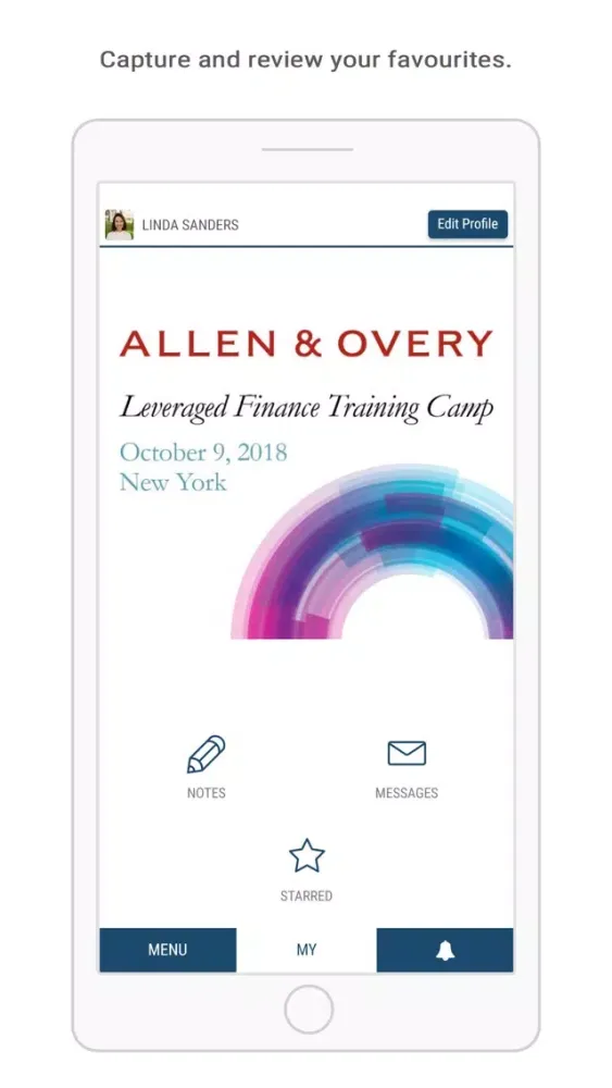 Captures d'écran de Allen & Overy Events