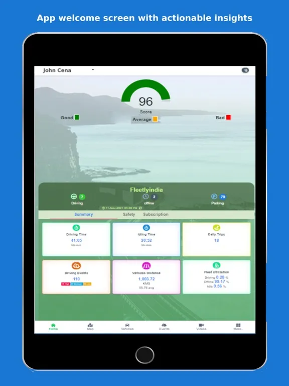 Fleetly Telematics iPad  스크린샷