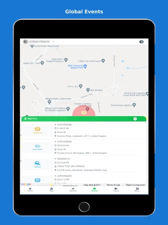 Fleetly Telematics iPad  스크린샷