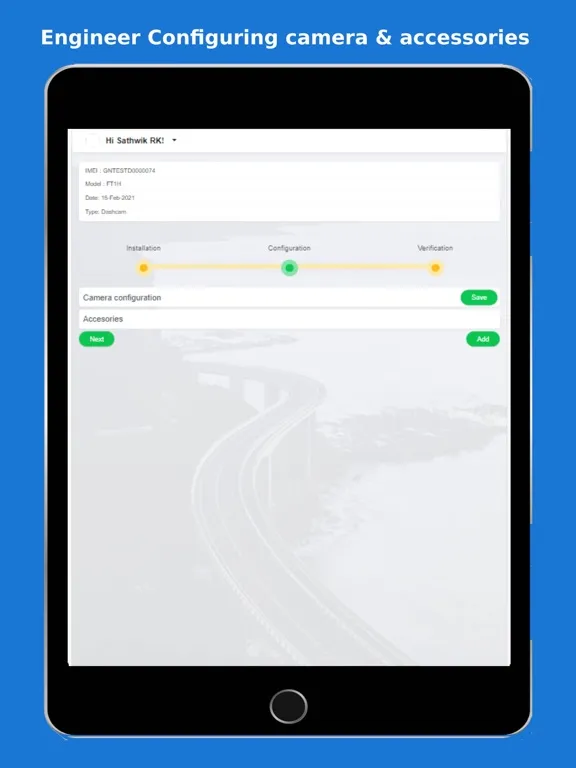 Zrzuty ekranu Fleetly - Service Engineer iPad 