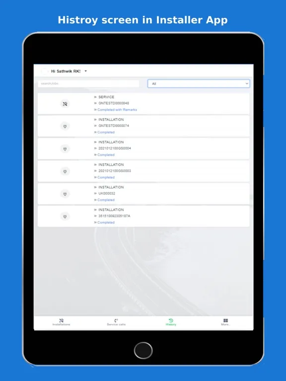 Zrzuty ekranu Fleetly - Service Engineer iPad 