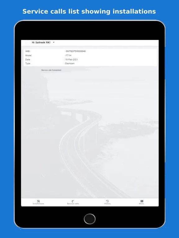 Zrzuty ekranu Fleetly - Service Engineer iPad 