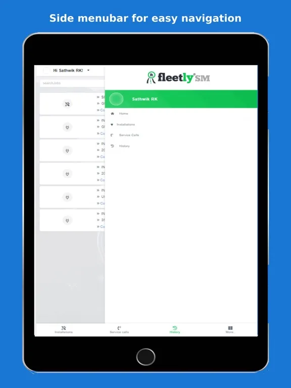Zrzuty ekranu Fleetly - Service Engineer iPad 