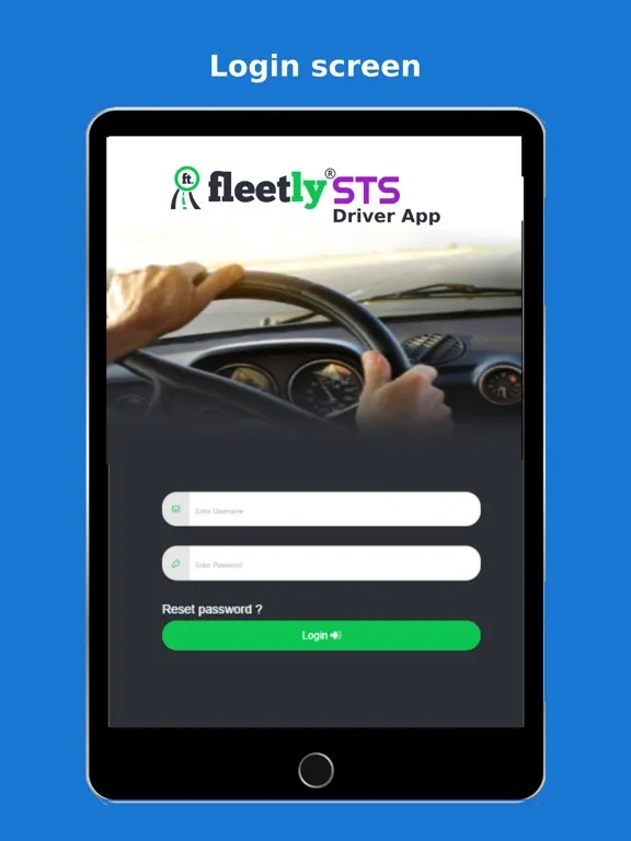 Tangkapan layar Fleetly STS -Driver App iPad 