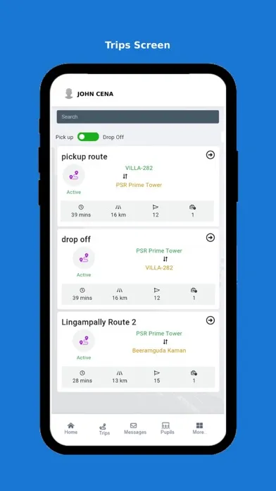 Tangkapan layar Fleetly STS -Driver App