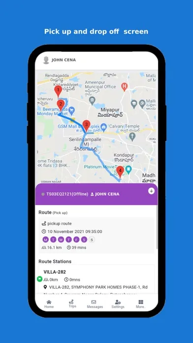 Tangkapan layar Fleetly STS -Driver App