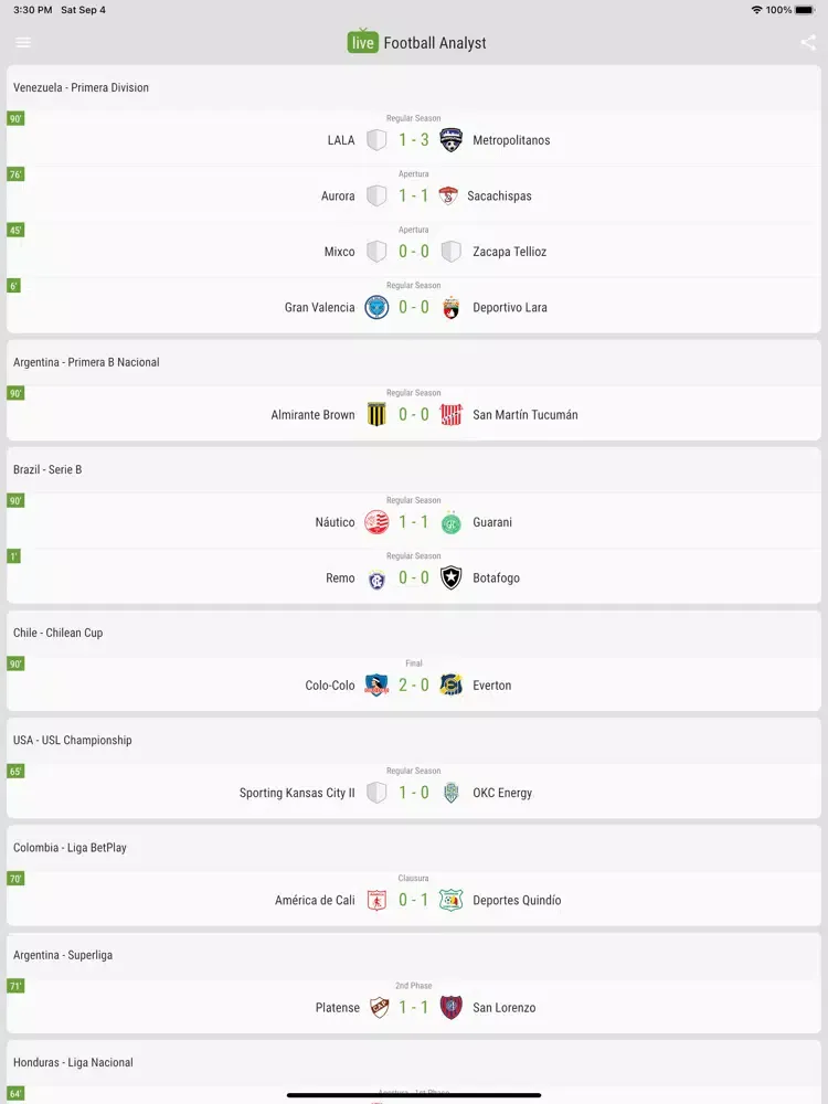 Captures d'écran de Live Soccer Stats & Prediction iPad 
