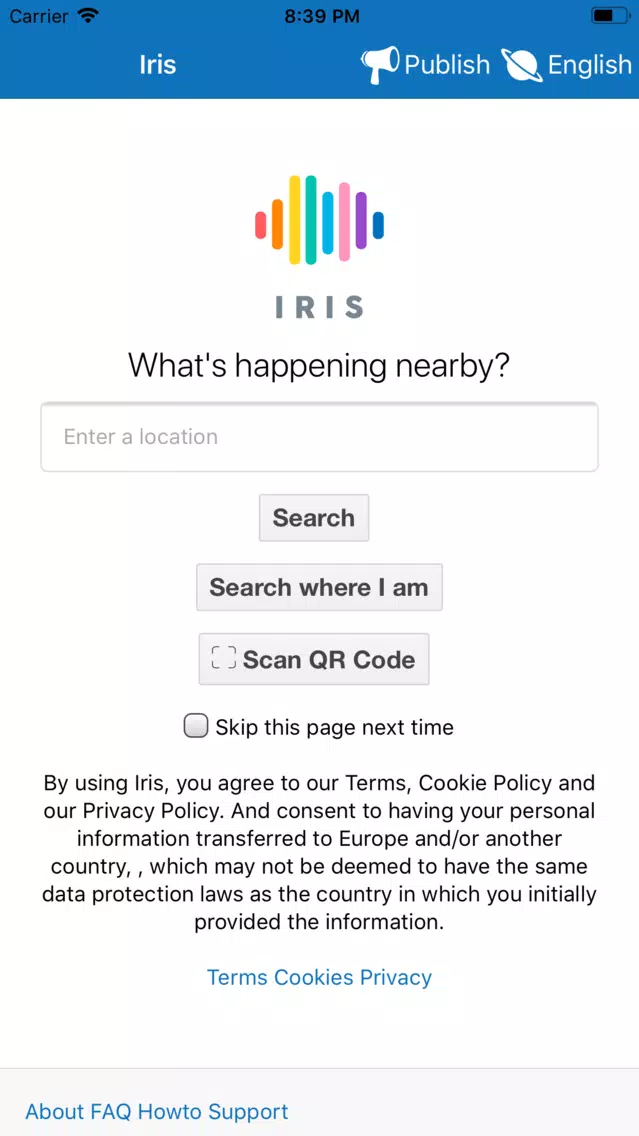 Tangkapan layar Iris Live
