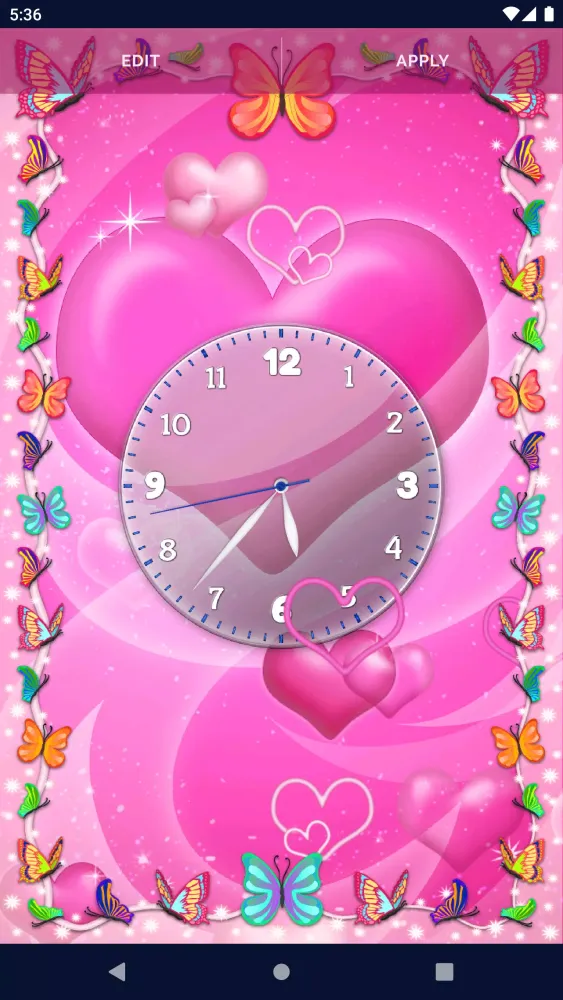 ภาพหน้าจอของ Pink Hearts Live Wallpaper