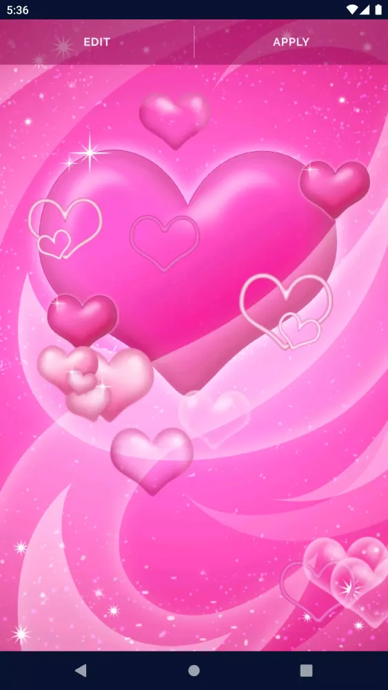 ภาพหน้าจอของ Pink Hearts Live Wallpaper