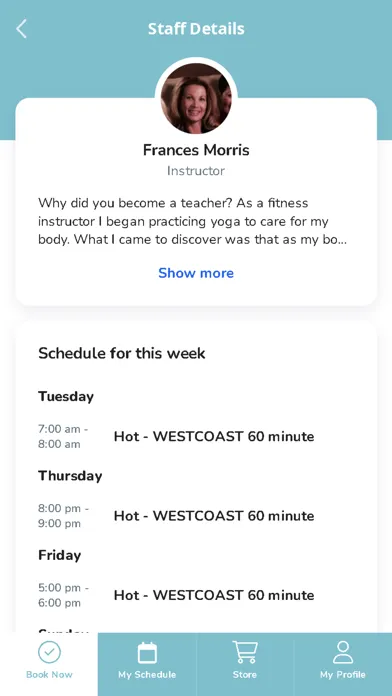 Captures d'écran de Westcoast Hot Yoga