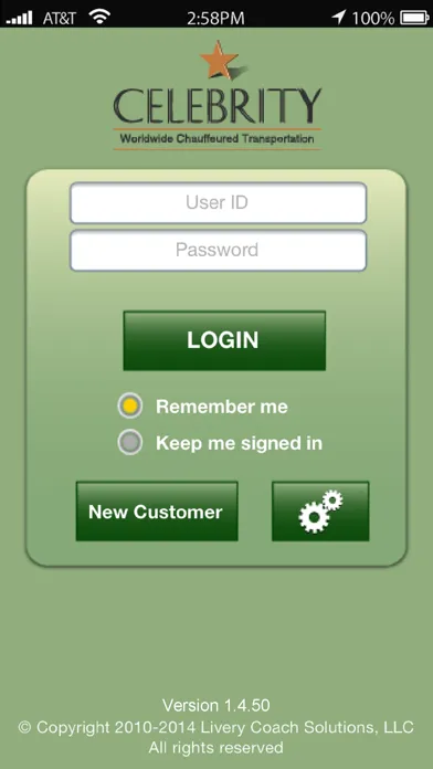 Tangkapan skrin Celebrity Limo Booking Tool