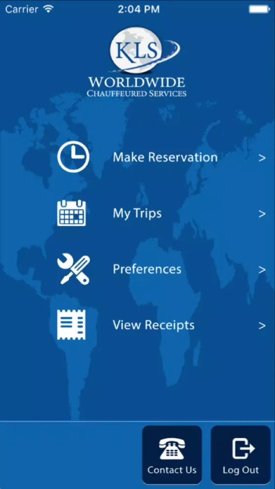 Capturas de tela do KLS Worldwide Chauffeured Services