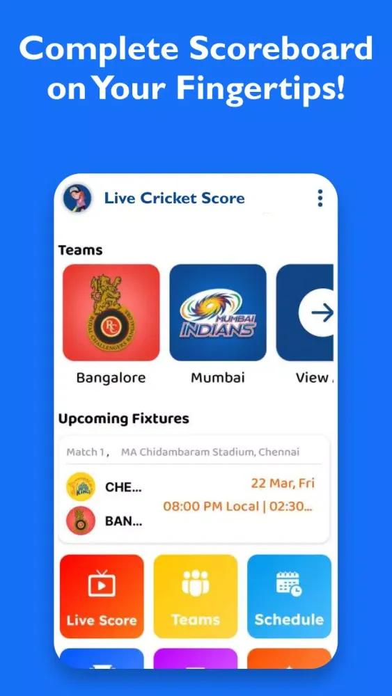 Live Cricket TV HD-Live Score Screenshots