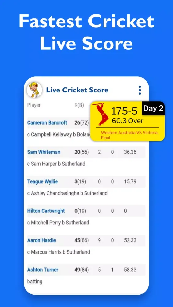 Live Cricket TV HD-Live Score Screenshots