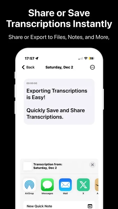 ภาพหน้าจอของ Live Transcribe Voice Notes