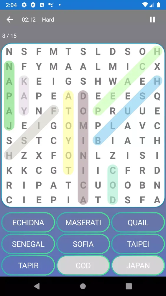 Tangkapan skrin FIND WORDS - OFFLINE WORD SEEK