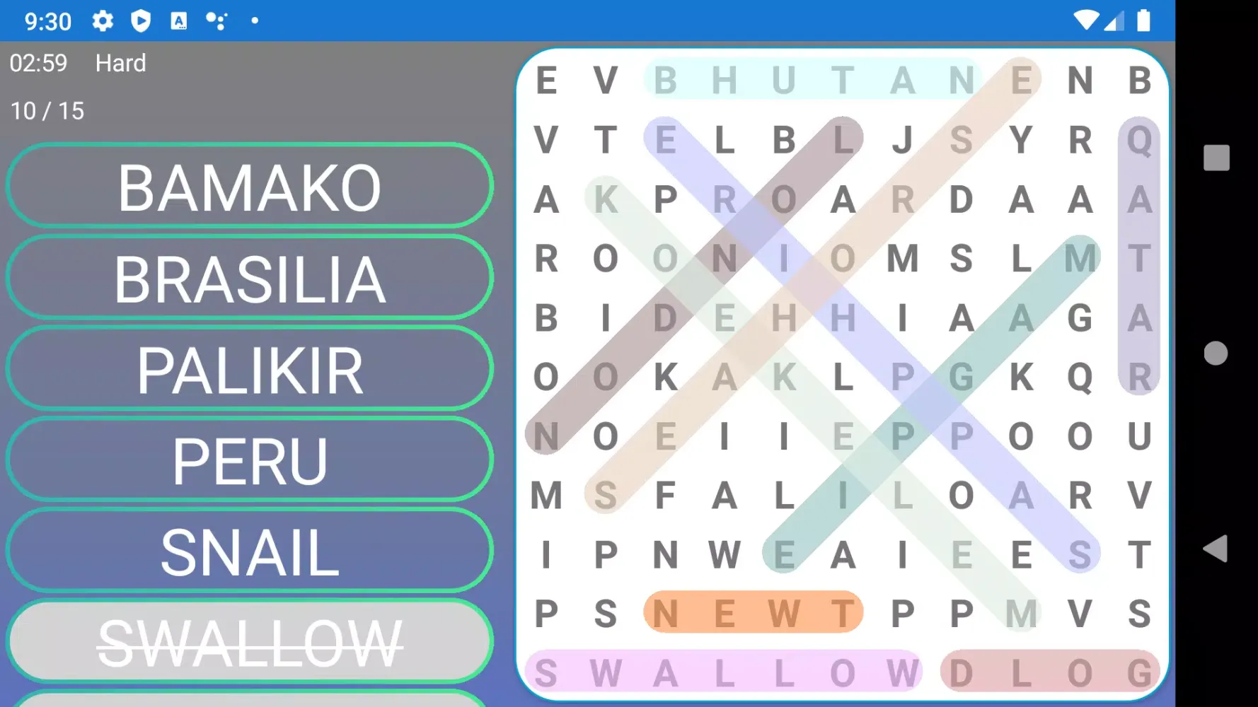 Tangkapan skrin FIND WORDS - OFFLINE WORD SEEK