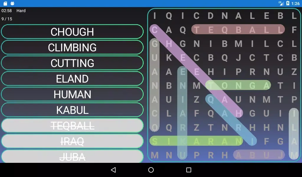 Tangkapan skrin FIND WORDS - OFFLINE WORD SEEK