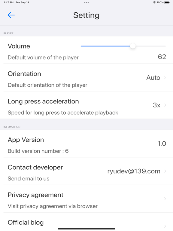 Captures d'écran de Ryu Player - Play Local Video iPad 