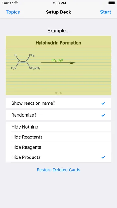 Learn Organic Chemistry Reaction Cards 1 スクリーンショット