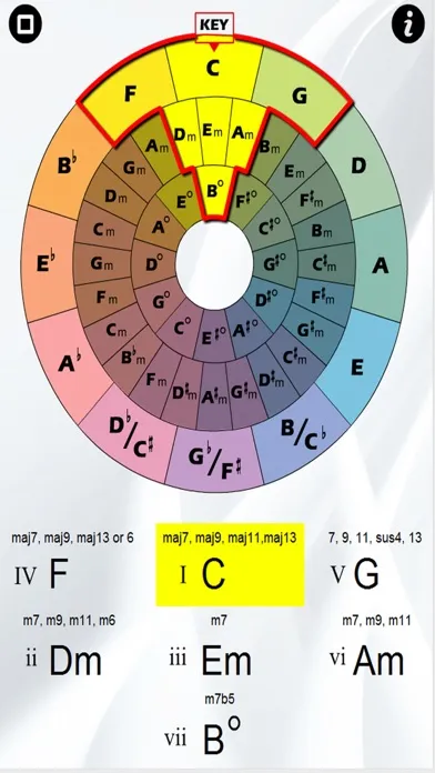 Zrzuty ekranu logiCHORD (Compose, Transpose, Improvise)