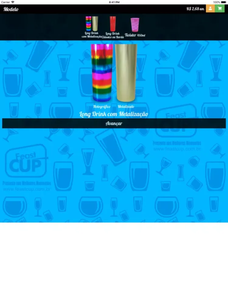 Feast Cup personalize seu copo iPad  스크린샷