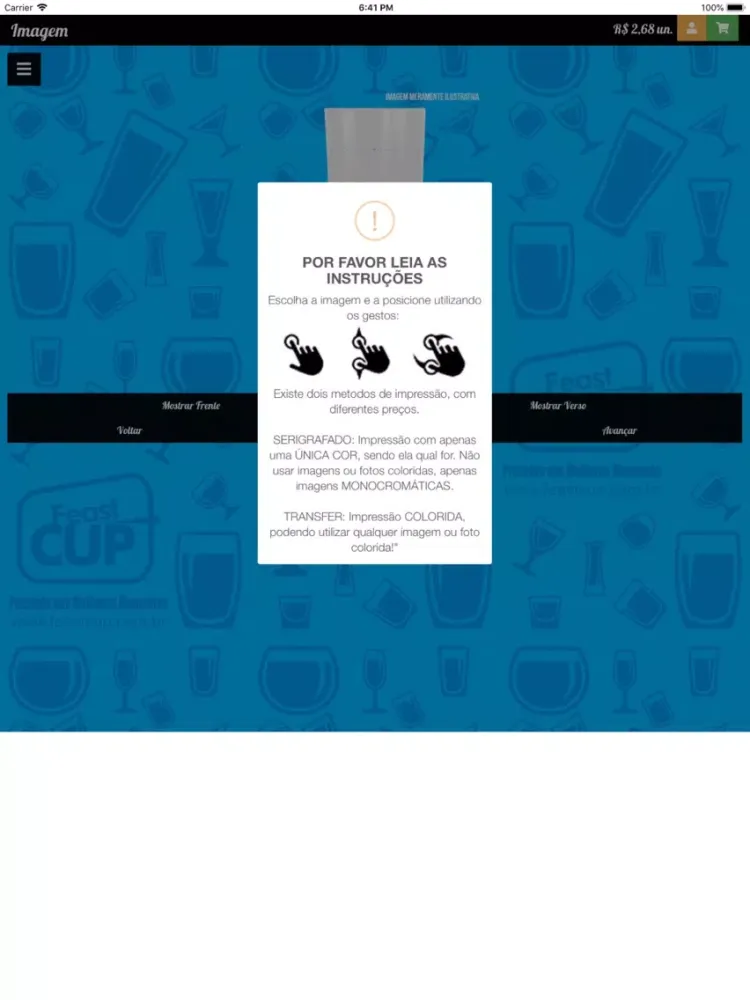 Feast Cup personalize seu copo iPad  스크린샷