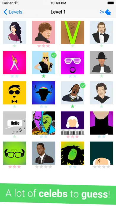 Tangkapan layar Guess The Celeb Quiz