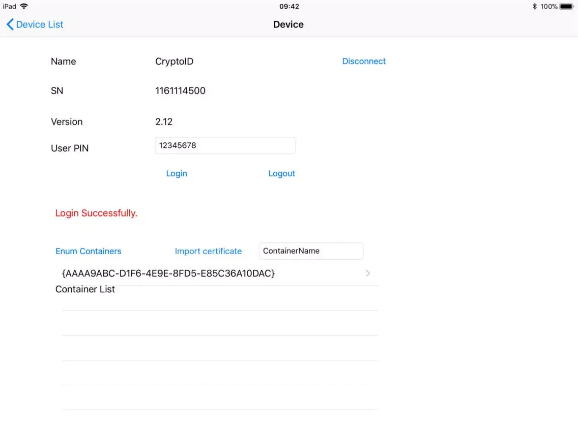Zrzuty ekranu mToken K5 - NG Longmai PKI iPad 
