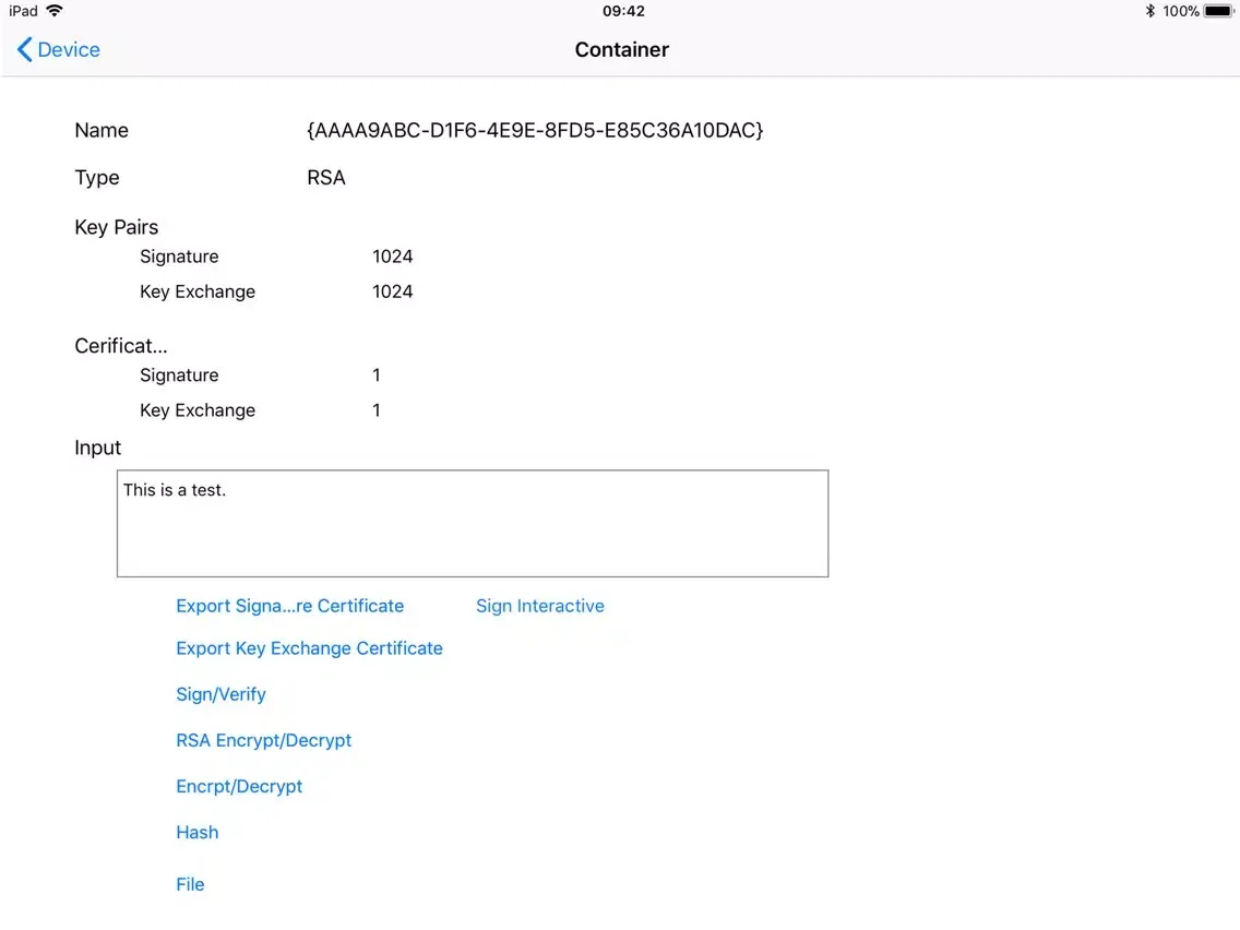 Zrzuty ekranu mToken K5 - NG Longmai PKI iPad 