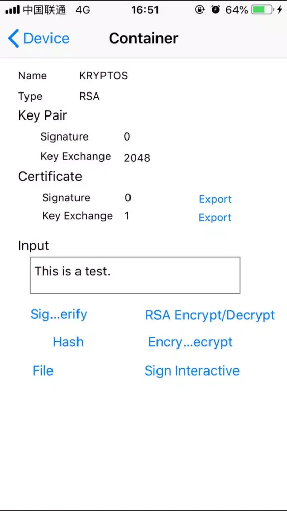 Zrzuty ekranu mToken K5 - NG Longmai PKI