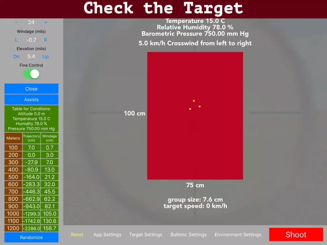 Capturas de pantalla de Longshot (metric) - Long Range Shooting Simulator and Mildot Scope Ranging Trainer iPad 