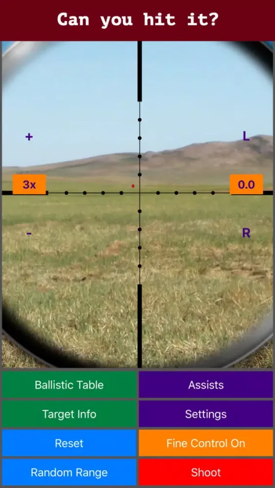 Capturas de pantalla de Longshot (metric) - Long Range Shooting Simulator and Mildot Scope Ranging Trainer